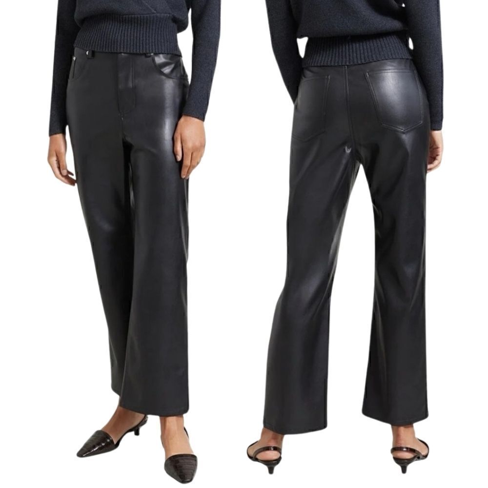 New! Modern Citizen Joan Pant Faux Vegan Leather High Waist Bootcut Flare Pants